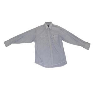 Wrangler Mens cowboy cut work chambray long sleeve western snap shirt extra long